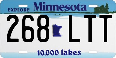 MN license plate 268LTT