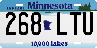 MN license plate 268LTU
