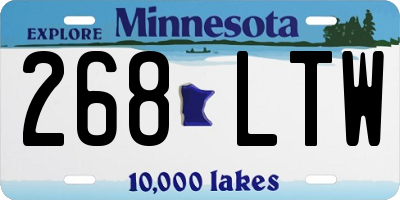 MN license plate 268LTW