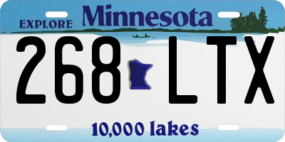 MN license plate 268LTX