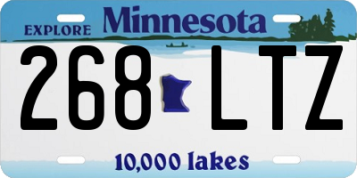 MN license plate 268LTZ