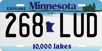 MN license plate 268LUD