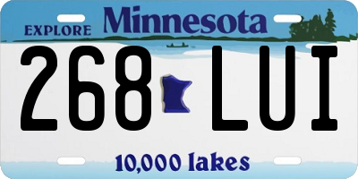MN license plate 268LUI