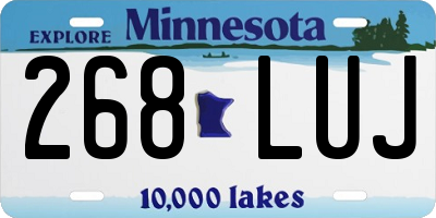 MN license plate 268LUJ