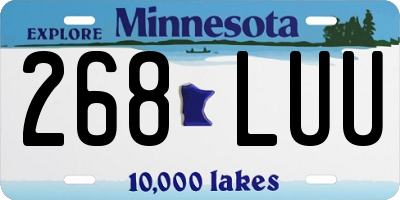 MN license plate 268LUU