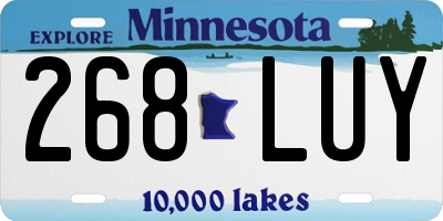 MN license plate 268LUY