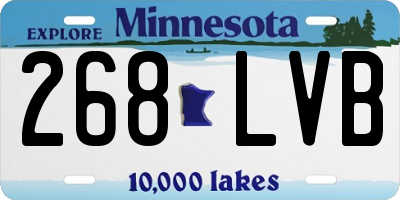 MN license plate 268LVB