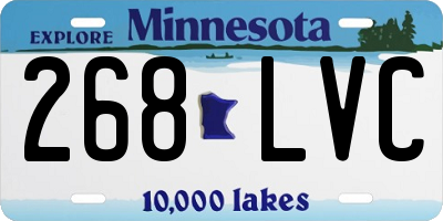 MN license plate 268LVC