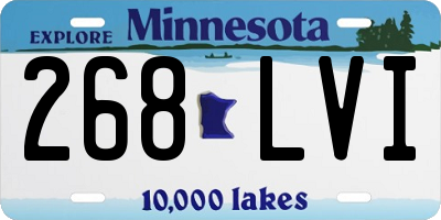 MN license plate 268LVI