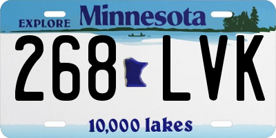 MN license plate 268LVK