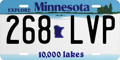 MN license plate 268LVP