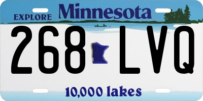 MN license plate 268LVQ
