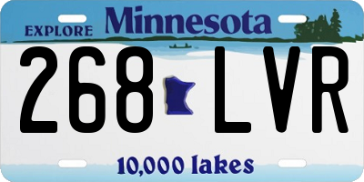 MN license plate 268LVR