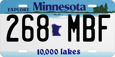 MN license plate 268MBF