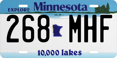 MN license plate 268MHF