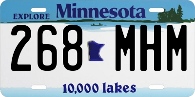 MN license plate 268MHM