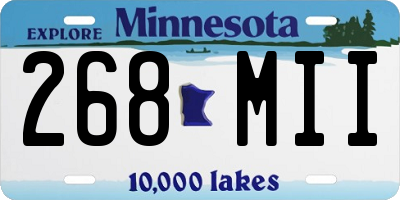 MN license plate 268MII