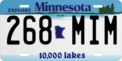 MN license plate 268MIM