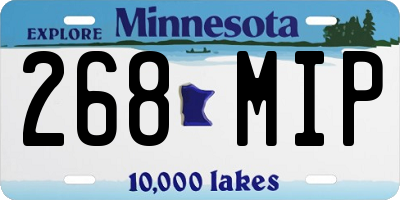 MN license plate 268MIP
