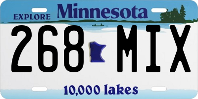 MN license plate 268MIX