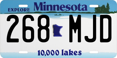 MN license plate 268MJD