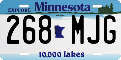 MN license plate 268MJG