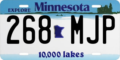 MN license plate 268MJP