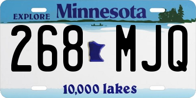 MN license plate 268MJQ