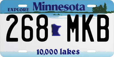 MN license plate 268MKB