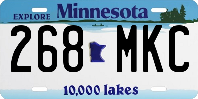 MN license plate 268MKC