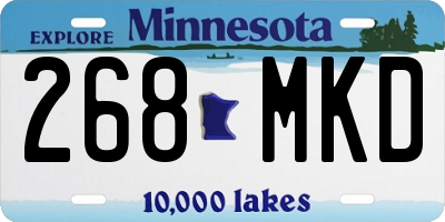 MN license plate 268MKD