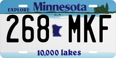 MN license plate 268MKF