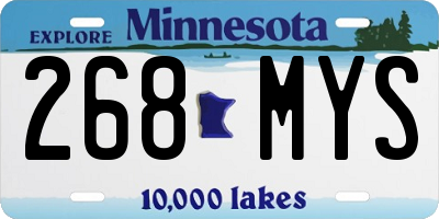 MN license plate 268MYS