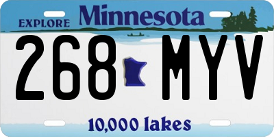 MN license plate 268MYV