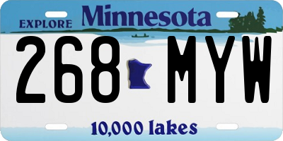MN license plate 268MYW