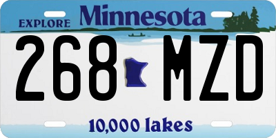 MN license plate 268MZD