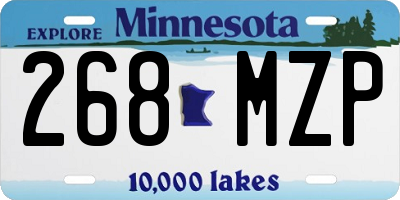 MN license plate 268MZP