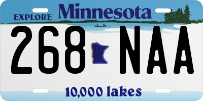 MN license plate 268NAA