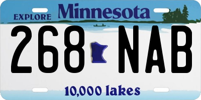 MN license plate 268NAB
