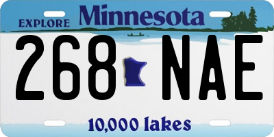 MN license plate 268NAE