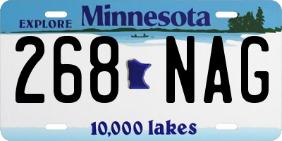 MN license plate 268NAG