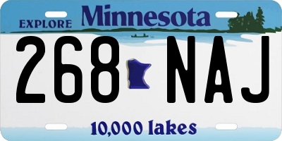MN license plate 268NAJ