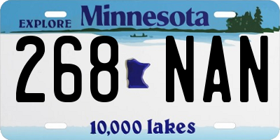 MN license plate 268NAN