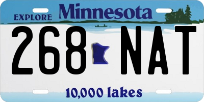 MN license plate 268NAT