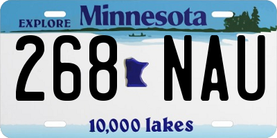 MN license plate 268NAU