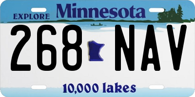 MN license plate 268NAV