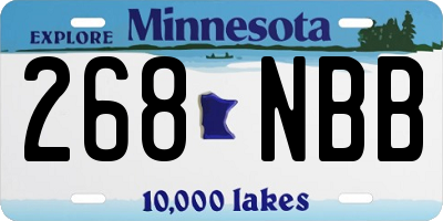 MN license plate 268NBB