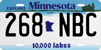 MN license plate 268NBC