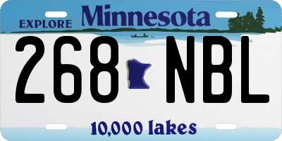 MN license plate 268NBL