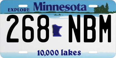 MN license plate 268NBM